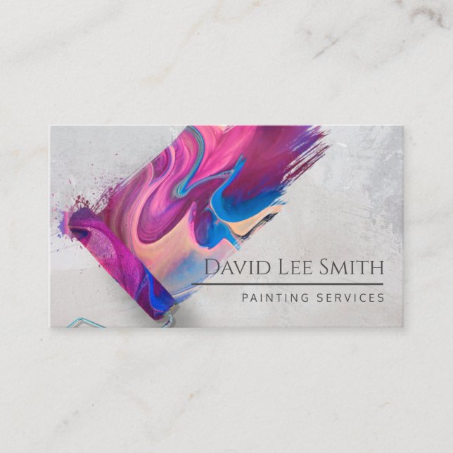 Professional Painting Service Business Card (Front)