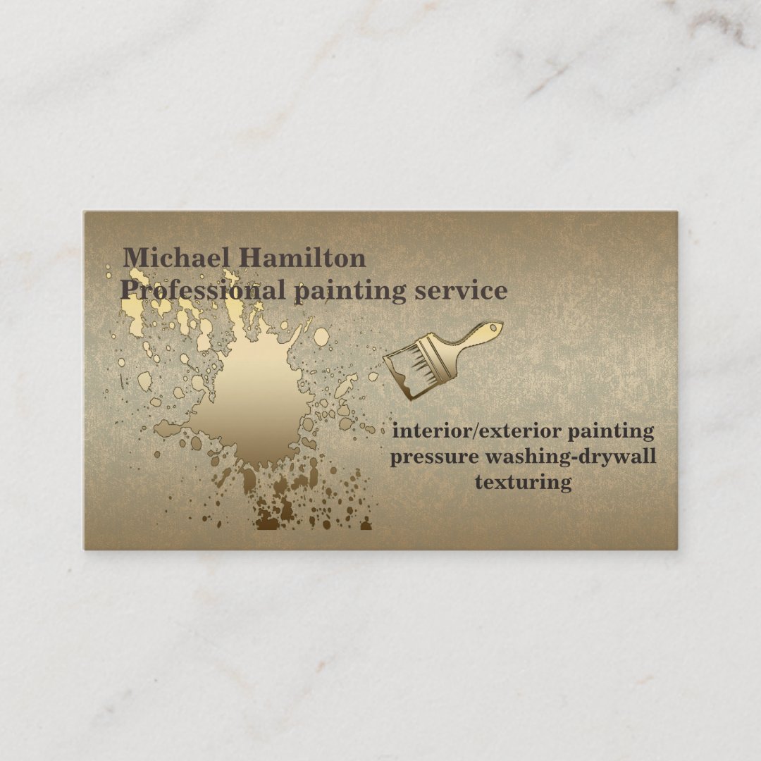 Professional painting service business card Zazzle
