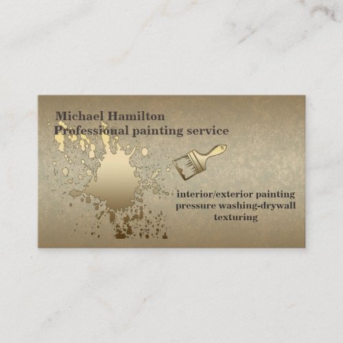 Professional painting service business card