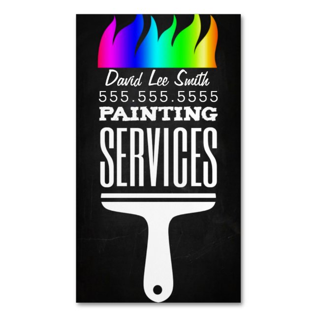 Professional Painting Service Business Card Magnet (Front Vertical)