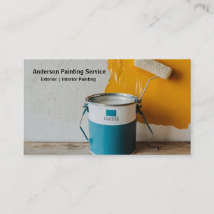 Professional Painting Service elegant paint bucket Business Card