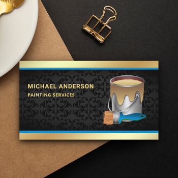 Professional Painting Service Paint Brush Painter Business Card by ShabzDesigns at Zazzle