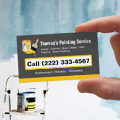 Professional Painting Service Painter Paint Brush Business Card Magnet at Zazzle