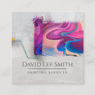 Professional Painting Service Square Business Card