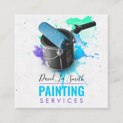 Professional Painting Service Square Business Card