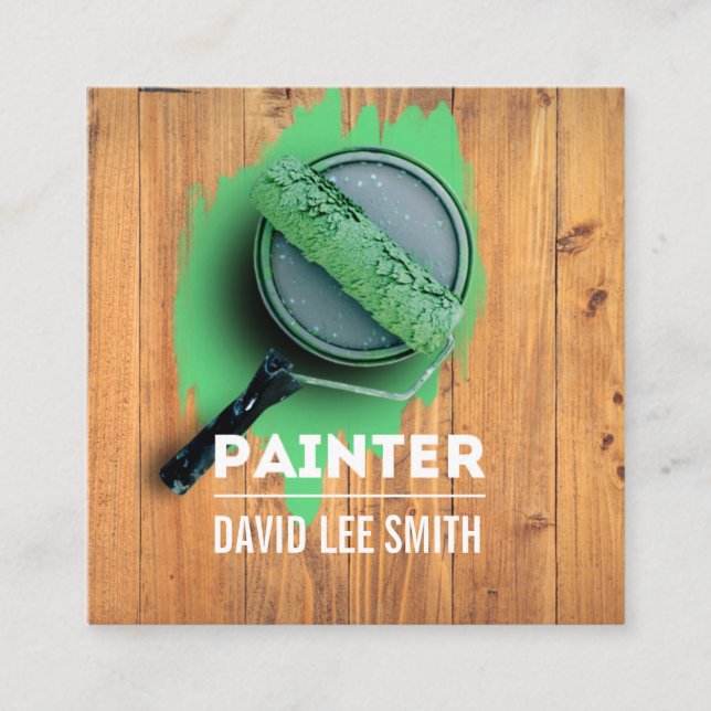 Professional Painting Service Square Business Card (Front)