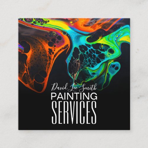 Professional Painting Service Square Business Card