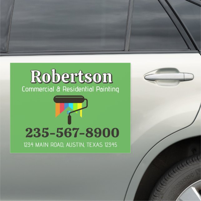  Professional Painting Services Car Magnet | Custo (In Situ)