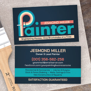 Professional Painting Services - House Painter Bus Business Card
