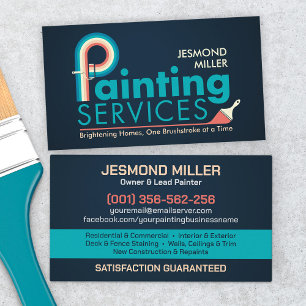 Professional Painting Services - House Painter Bus Business Card