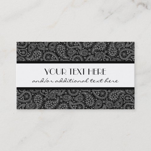 Customizable Professional Paisley Business Cards
