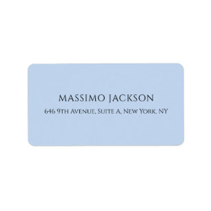Professional pale blue modern minimalist name label