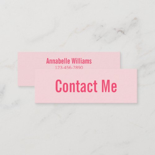Professional Pale Pink and Fuchsia Contact Card