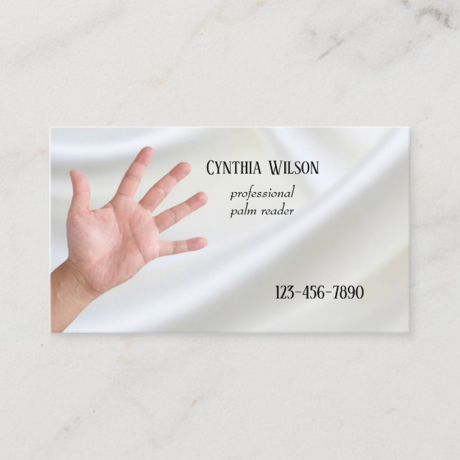 Professional Palm Reader Palmistry Business Card (Front)
