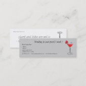 Professional Party Planner Bartender Mini Business Card (Front/Back)