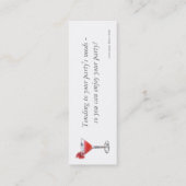 Professional Party Planner Bartender Mini Business Card (Back)