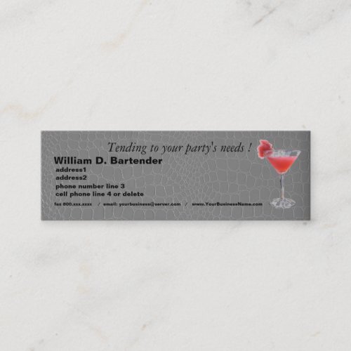 Professional Party Planner on Gray Alligator Business Cards