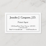 [ Thumbnail: Professional Patent Agent Business Card ]