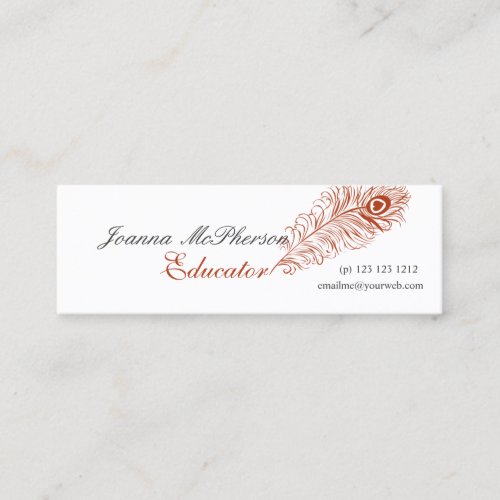 Educator  Feather Business Cards