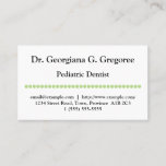 [ Thumbnail: Professional Pediatric Dentist Business Card ]