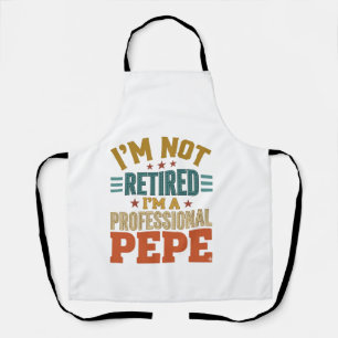 Professional Pepe Retirement Vintage Typography Sh Apron