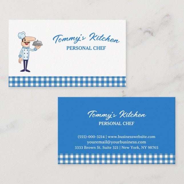 Professional Personal Chief Catering Food Service Business Card (Front/Back)