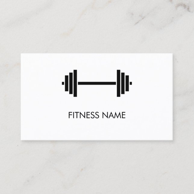 Professional Personal Fitness Trainer Business Card (Front)