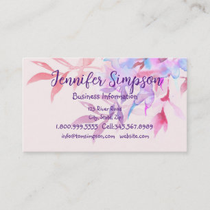 Professional Personal Modern Nature Greenery Leaf Business Card