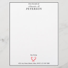 Professional Personal Name Heart Message Address Letterhead