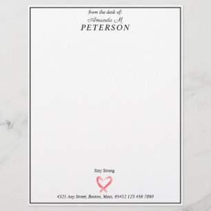Professional Personal Name Heart Message Address Letterhead