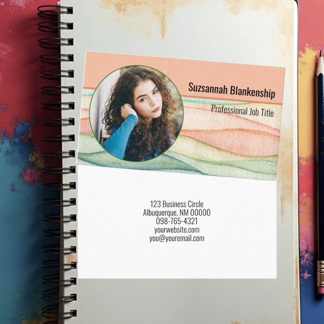 Professional Personal Security Custom Round Photo Business Card (front and back business card template)