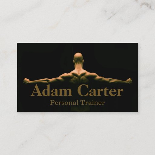 Customizable Professional Personal Trainer / Bodybuilder Card Business Card