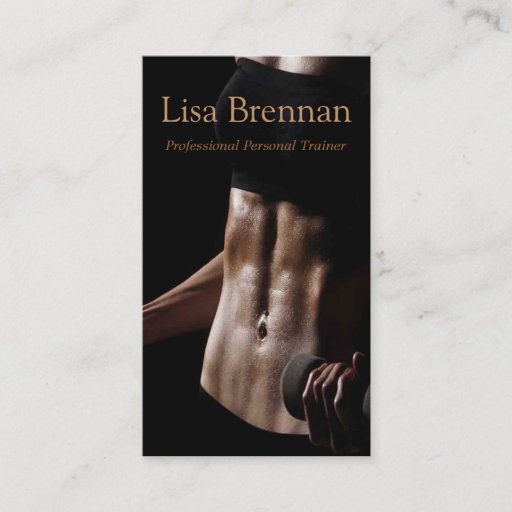 Customizable Professional Personal Trainer / Bodybuilder Card Business Cards