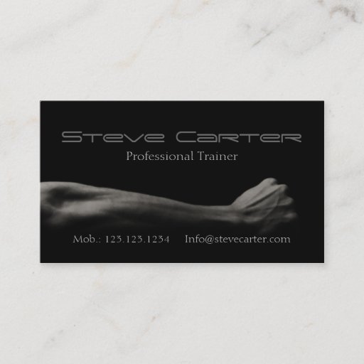 Customizable professional Personal Trainer / Bodybuilder Card Business Cards