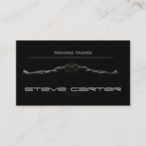 Customizable professional Personal Trainer / Bodybuilder Card Business Card Templates