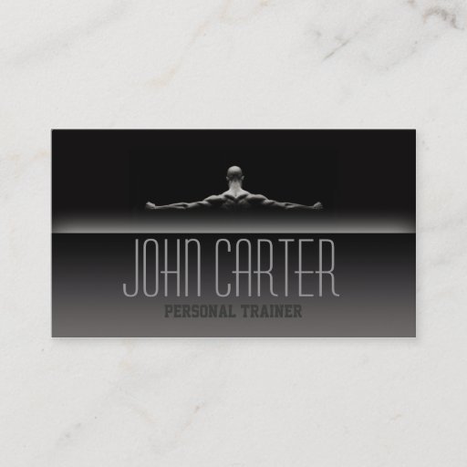 Customizable Professional Personal Trainer / Bodybuilder Card Business Card Template