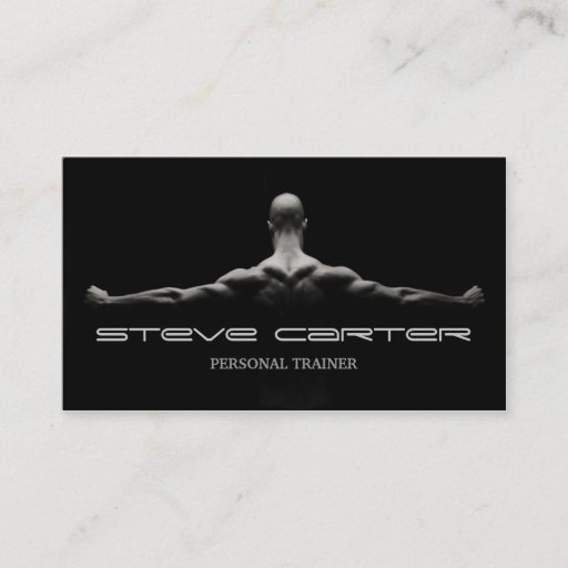 Customizable professional Personal Trainer / Bodybuilder Card Business Card Templates