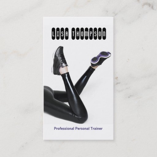 Customizable Professional Personal Trainer / Fitness Card Business Card Templates