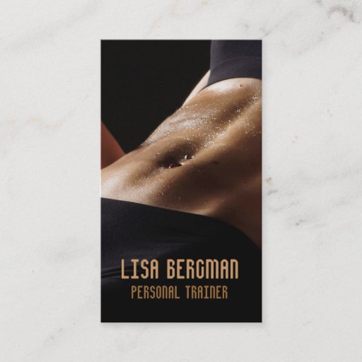 Customizable Professional Personal Trainer / Fitness Card Business Card