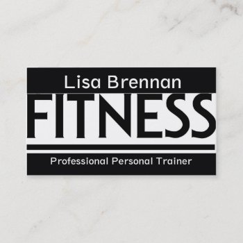 Professional Personal Trainer / Fitness Club Sport Business Card by paplavskyte at Zazzle