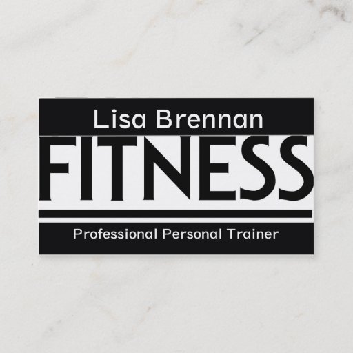 Customizable Professional Personal Trainer / Fitness Card Business Card Template