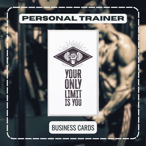 Professional Personal Trainer Fitness  Nutrition Business Card