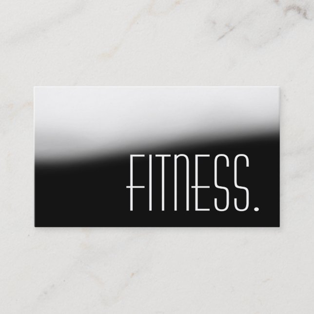 Professional Personal Trainer Gray Business Card (Front)