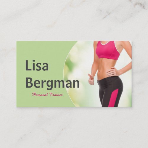 Professional Personal Trainer Nutritionist Business Card