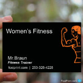Professional Personal Trainer's Business Cards (Back)