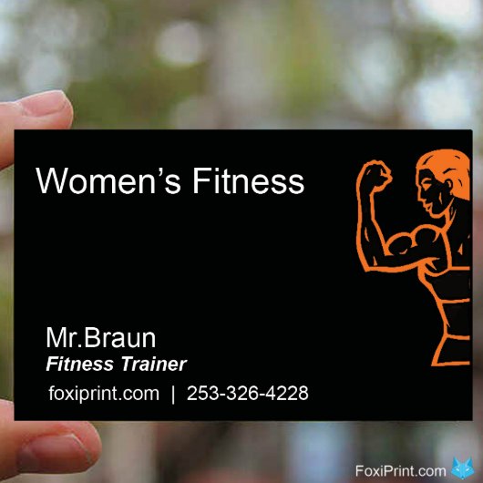 Professional Personal Trainer's Business Cards (Back)