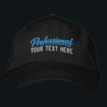 Professional Personalized Add Your Own Text  Embroidered Baseball Cap<br><div class="desc">Professional Personalized Add Your Own Text embroidered cap from Ricaso - Show off your business, your sense of humor and more. Simple, bold typography delivers the message instantly. This clean, text-focused style keeps the design modern and versatile while letting you change the text to suit your needs. It’s a unique...</div>