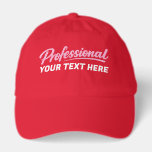 Professional Personalized Add Your Own Text Hat<br><div class="desc">Professional Personalized Add Your Own Text cap from Ricaso - Show off your business, your sense of humor and more. Simple, bold typography delivers the message instantly. This clean, text-focused style keeps the design modern and versatile while letting you change the text to suit your needs. It’s a unique professional...</div>