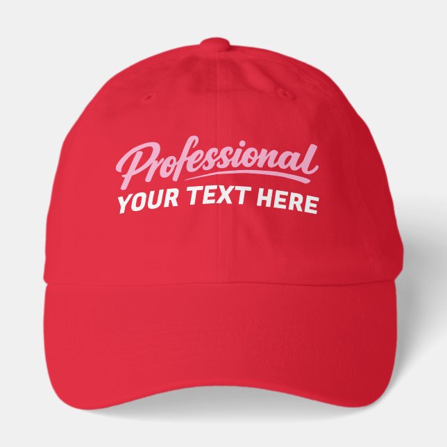Professional Personalized Add Your Own Text Hat (Front)