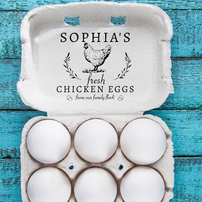 Professional Personalized Business Name With Quote Rubber Stamp (Personalized business name egg stamp for egg lovers)